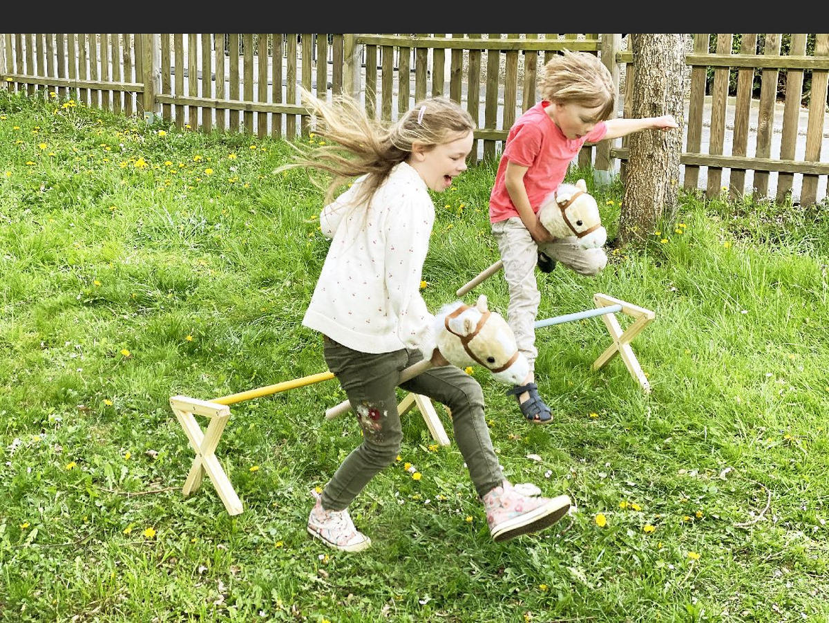 STECKENPFERD - Multicolor, Basics, Holz/Textil (23/80/11cm) - small foot