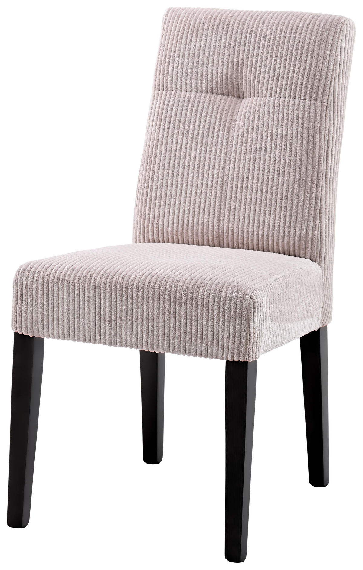 STUHL Cord Schwarz, Altrosa Buche massiv  - Schwarz/Altrosa, KONVENTIONELL, Holz/Textil (47,5/91,5/63cm) - home24