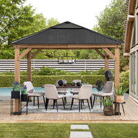 PAVILLON 336/287/336 cm  - Anthrazit, Basics, Holz/Kunststoff (336/287/336cm)