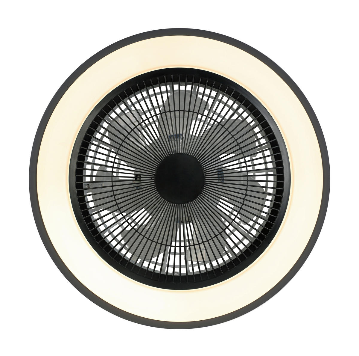 DECKENVENTILATOR - Schwarz/Weiß, Trend, Kunststoff/Metall (58/14,5cm) - Mican