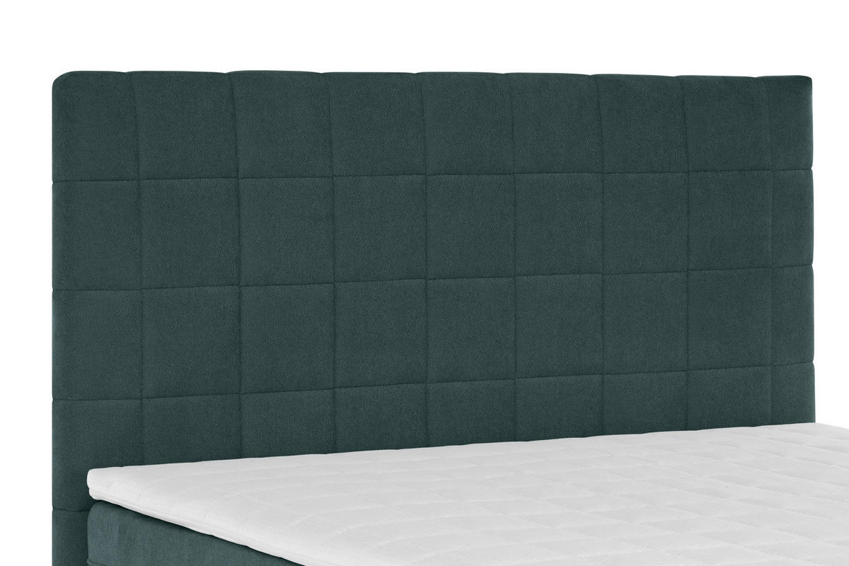 BOXSPRINGBETT 140/200 cm,  in Türkis  - Türkis/Schwarz, Design, Kunststoff/Textil (140/200cm) - Welnova