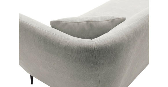 RÉCAMIERE Platinfarben Chenille Zierkissen, Rücken echt  - Platinfarben/Schwarz, KONVENTIONELL, Textil/Metall (224/70/97cm) - Hom`in