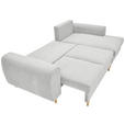 ECKSOFA Creme Webstoff  - Creme/Naturfarben, KONVENTIONELL, Holz/Textil (250/145cm) - Carryhome