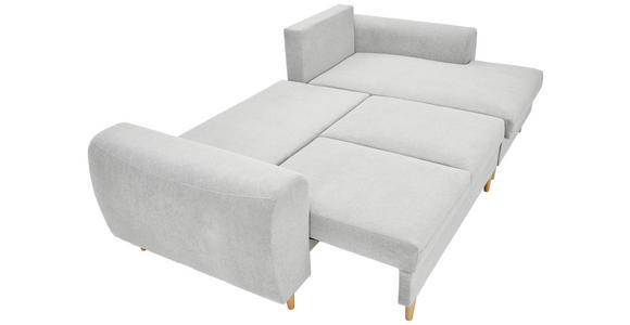 ECKSOFA Creme Webstoff  - Creme/Naturfarben, KONVENTIONELL, Holz/Textil (250/145cm) - Carryhome