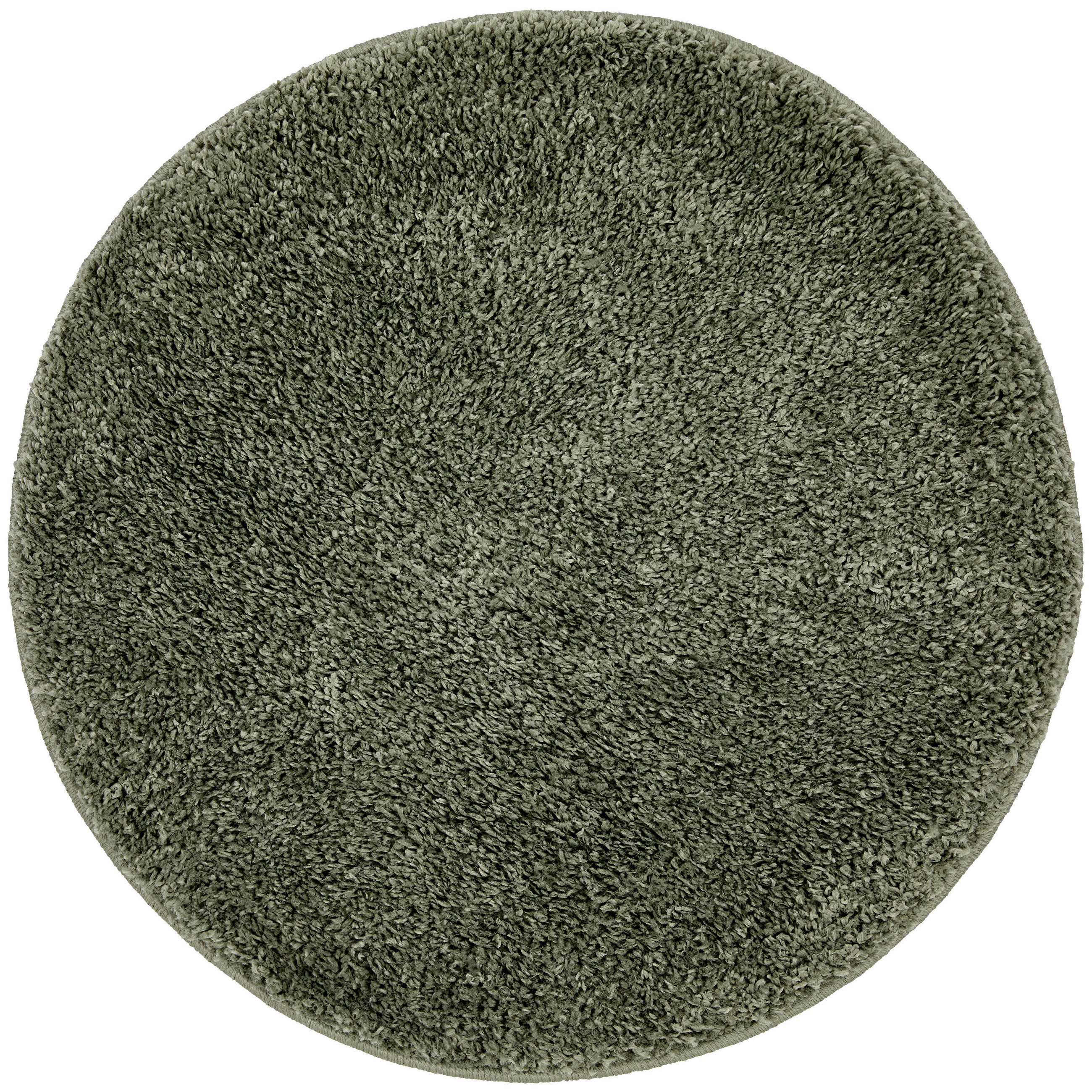 Hochflor Teppich Grün Steve Rund Ø 67 Cm