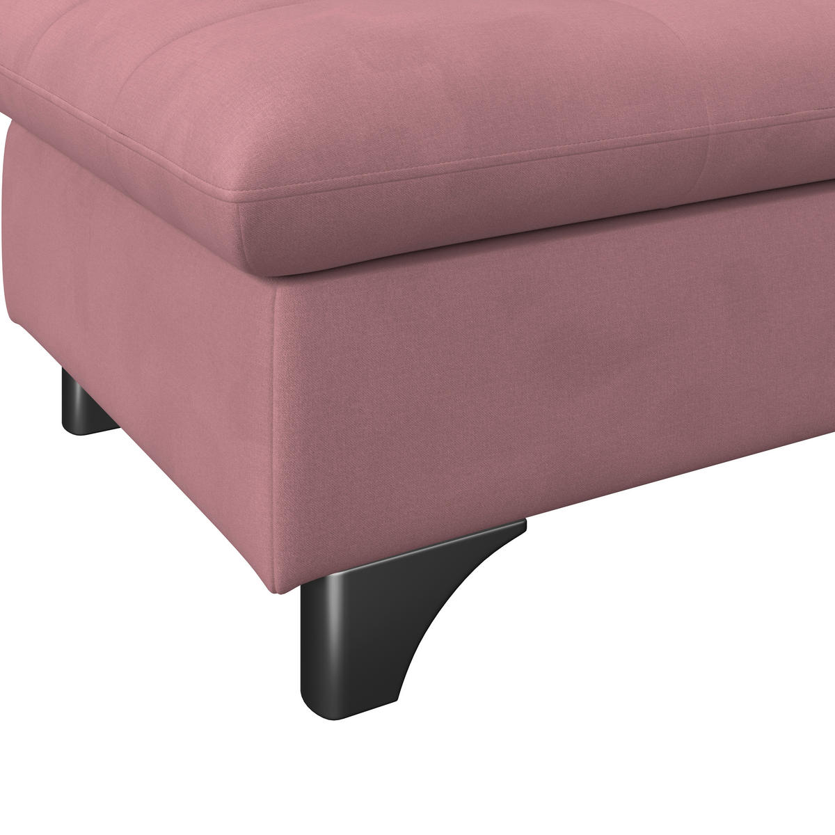 HOCKER Chenille Rosa  - Chromfarben/Rosa, KONVENTIONELL, Textil/Metall (108/46/108cm) - Livetastic