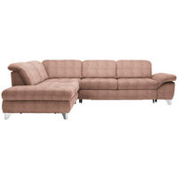ECKSOFA in Webstoff Orange  - Alufarben/Orange, Design, Textil/Metall (260/319cm) - Beldomo Style