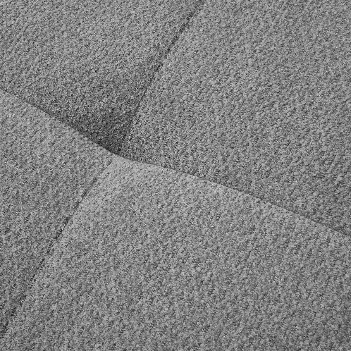 ECKSOFA Grau, Dunkelgrau Chenille  - Dunkelgrau/Schwarz, MODERN, Textil/Metall (182/290cm) - Hom`in