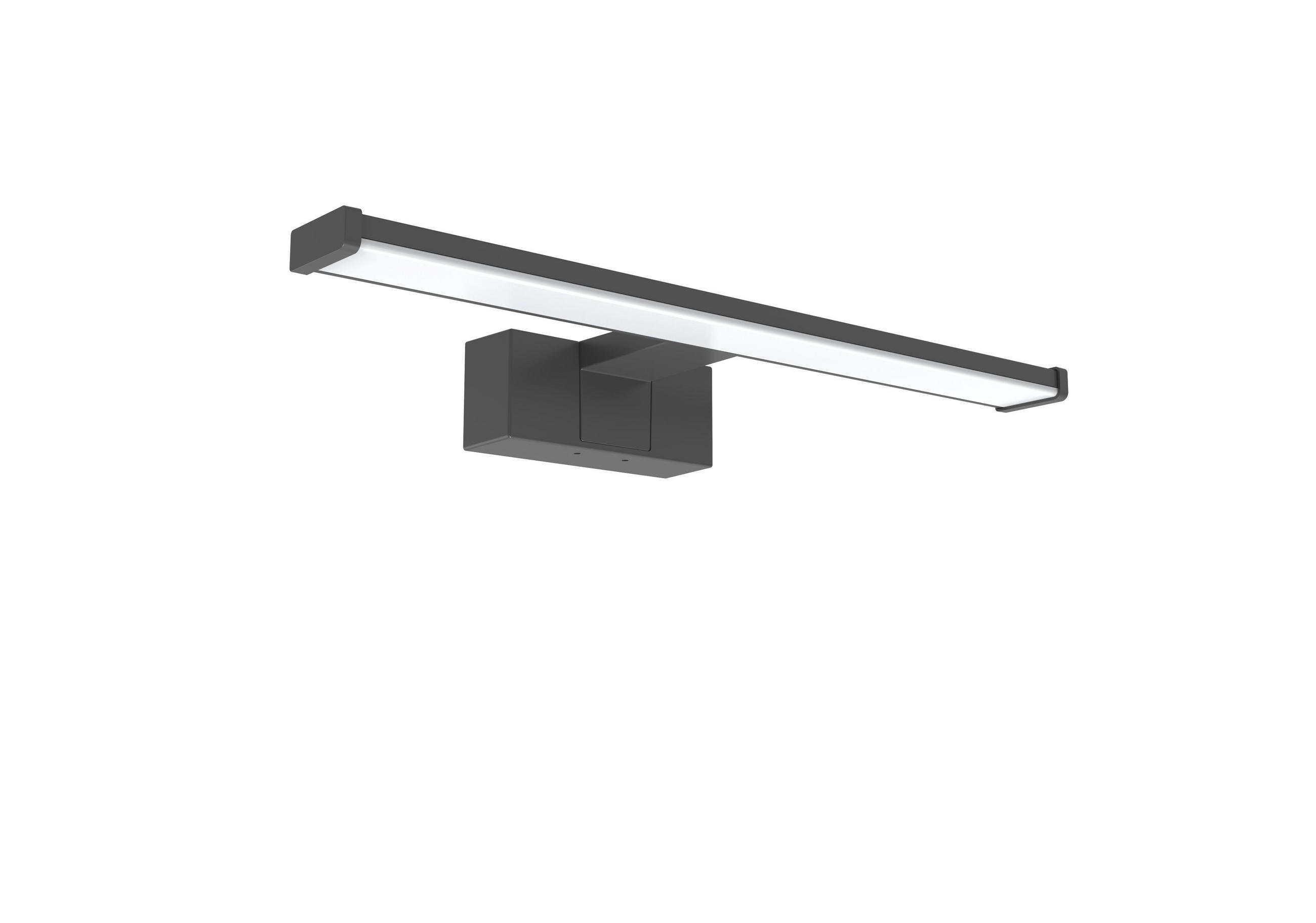 STENSKA SVETILKA ZA KOPALNICO   60/5,1/13,8 cm          4000 K - črna, Basics, umetna masa (60/5,1/13,8cm)