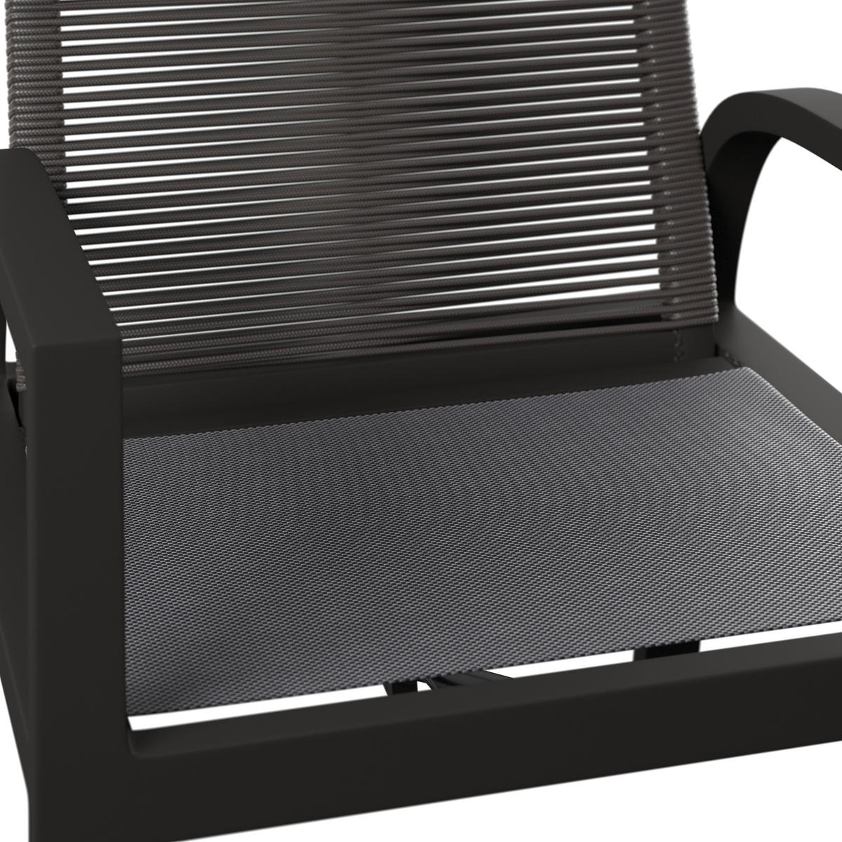 LOUNGESESSEL  - Dunkelgrau/Anthrazit, Modern, Textil/Metall (64/110/72cm) - Amatio