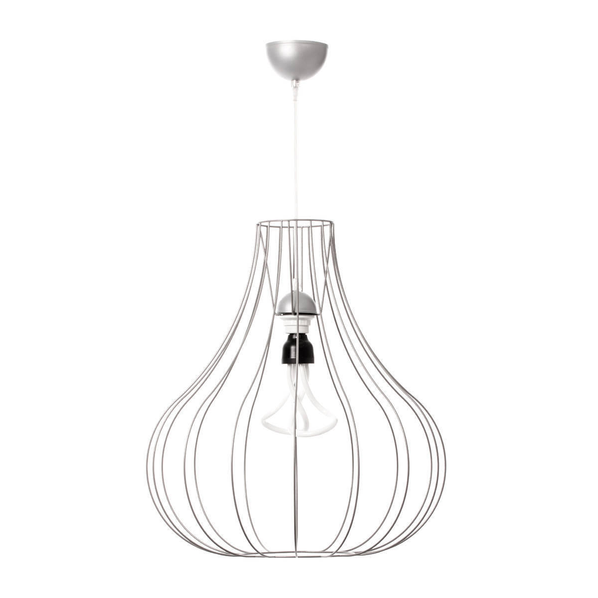 HÄNGELEUCHTE 47/50/47 cm   - Silberfarben, Trend, Metall (47/50/47cm) - Kayoom