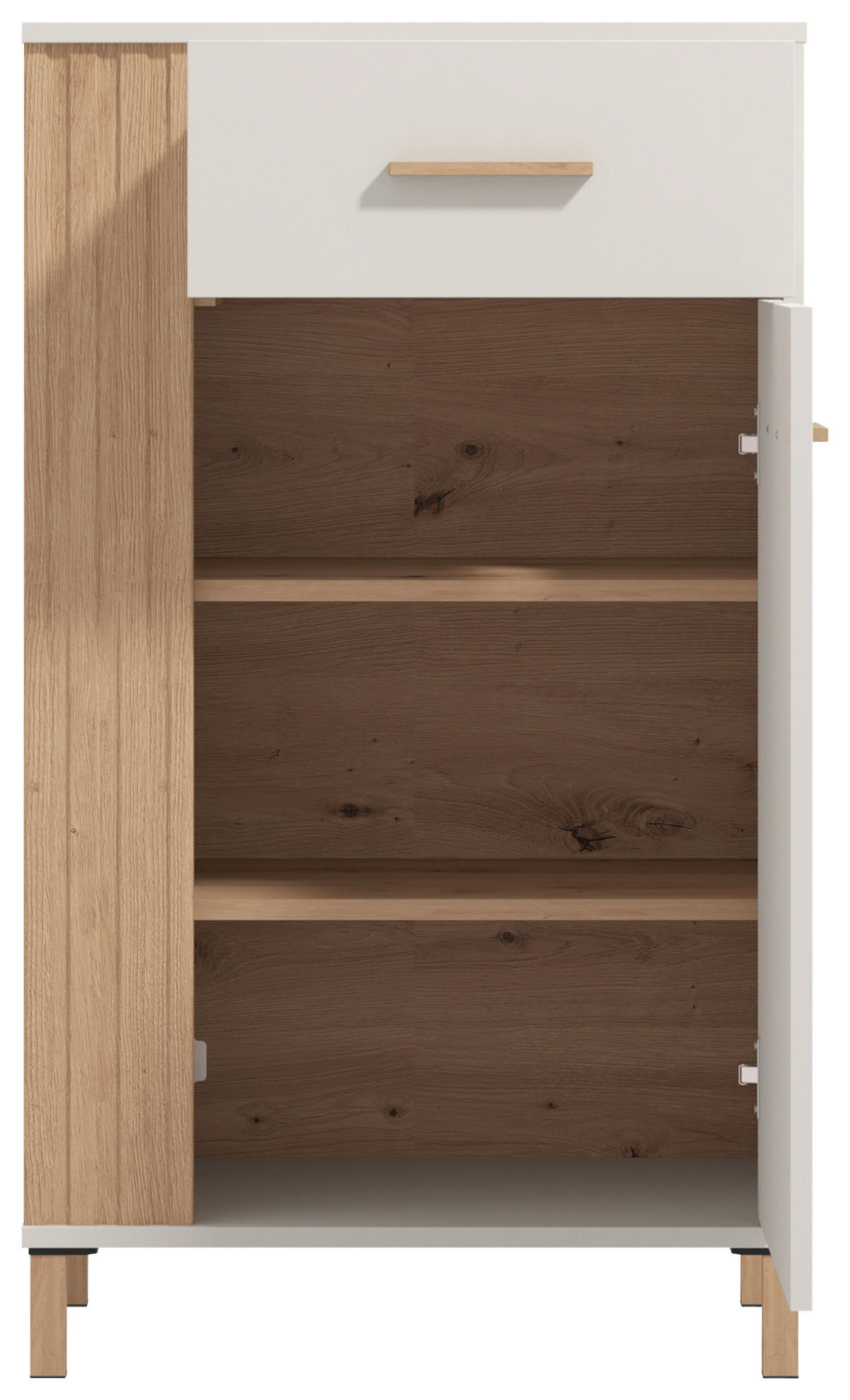 GARDEROBE 5-teilig  in 220/192,5/40 cm  - Kaschmir/Eiche Artisan, Basics, Glas/Holzwerkstoff (220/192,5/40cm) - Carryhome