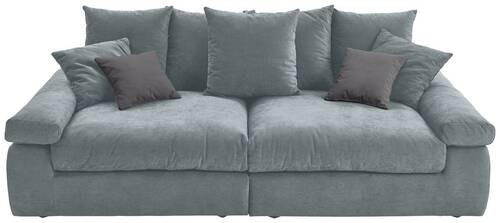 BIGSOFA Feincord Blaugrau, Anthrazit  - Anthrazit/Blaugrau, Design, Kunststoff/Textil (260/90/140cm) - Carryhome