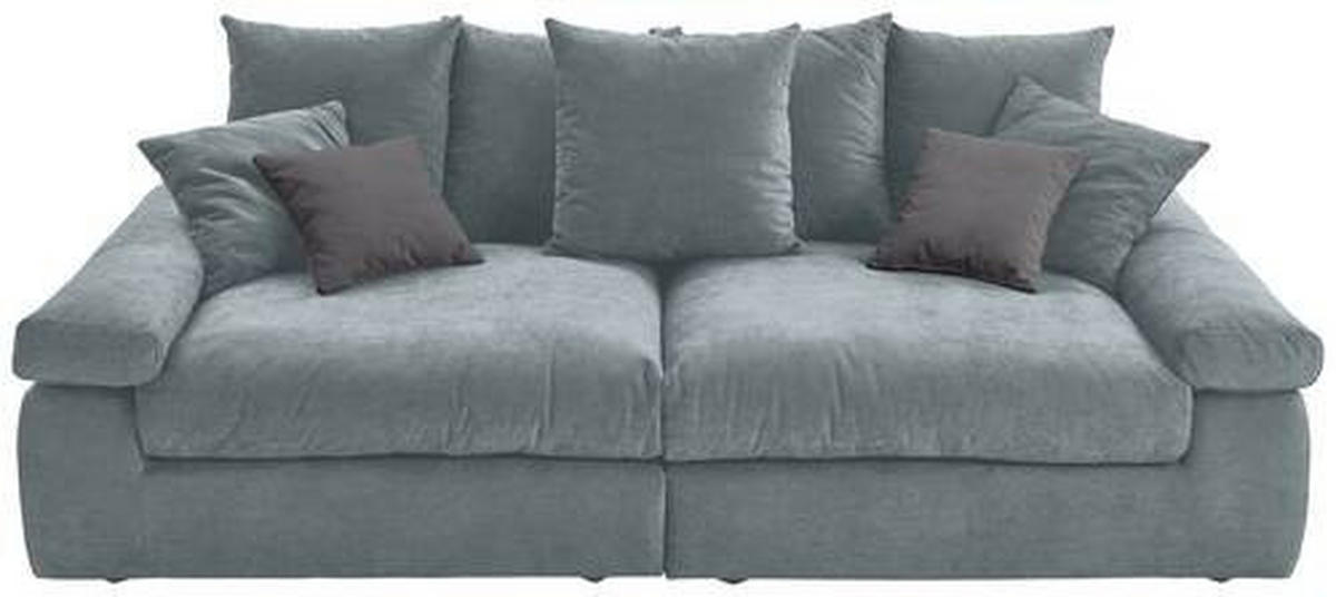 BIGSOFA Feincord Blaugrau, Anthrazit  - Anthrazit/Blaugrau, Design, Kunststoff/Textil (260/90/140cm) - Carryhome