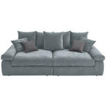 BIGSOFA Feincord Blaugrau, Anthrazit  - Anthrazit/Blaugrau, Design, Kunststoff/Textil (260/90/140cm) - Carryhome