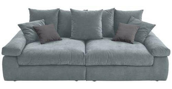 BIGSOFA Feincord Blaugrau, Anthrazit  - Anthrazit/Blaugrau, Design, Kunststoff/Textil (260/90/140cm) - Carryhome