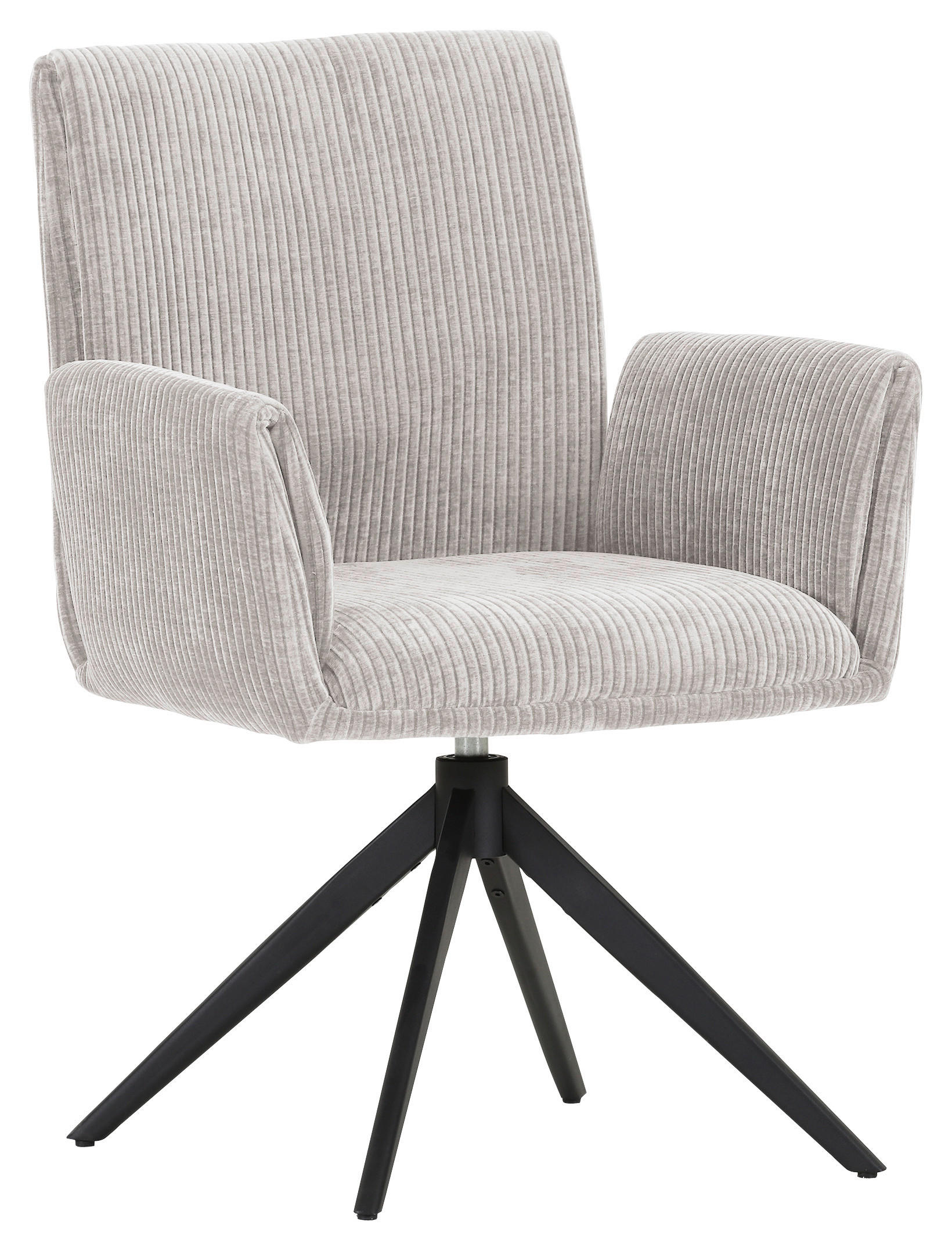 ARMLEHNSTUHL  in Cord  - Beige/Schwarz, Design, Textil/Metall (65/90/60cm) - Novel