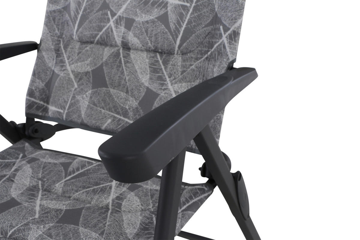 CAMPINGSESSEL - Anthrazit/Grau, KONVENTIONELL, Textil/Metall (61/121/68cm) - Siena Garden