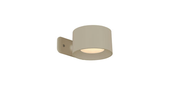 AKKU-WANDLEUCHTE - Sandfarben, Basics, Kunststoff/Metall (9,2/8/4,5cm) - Novel