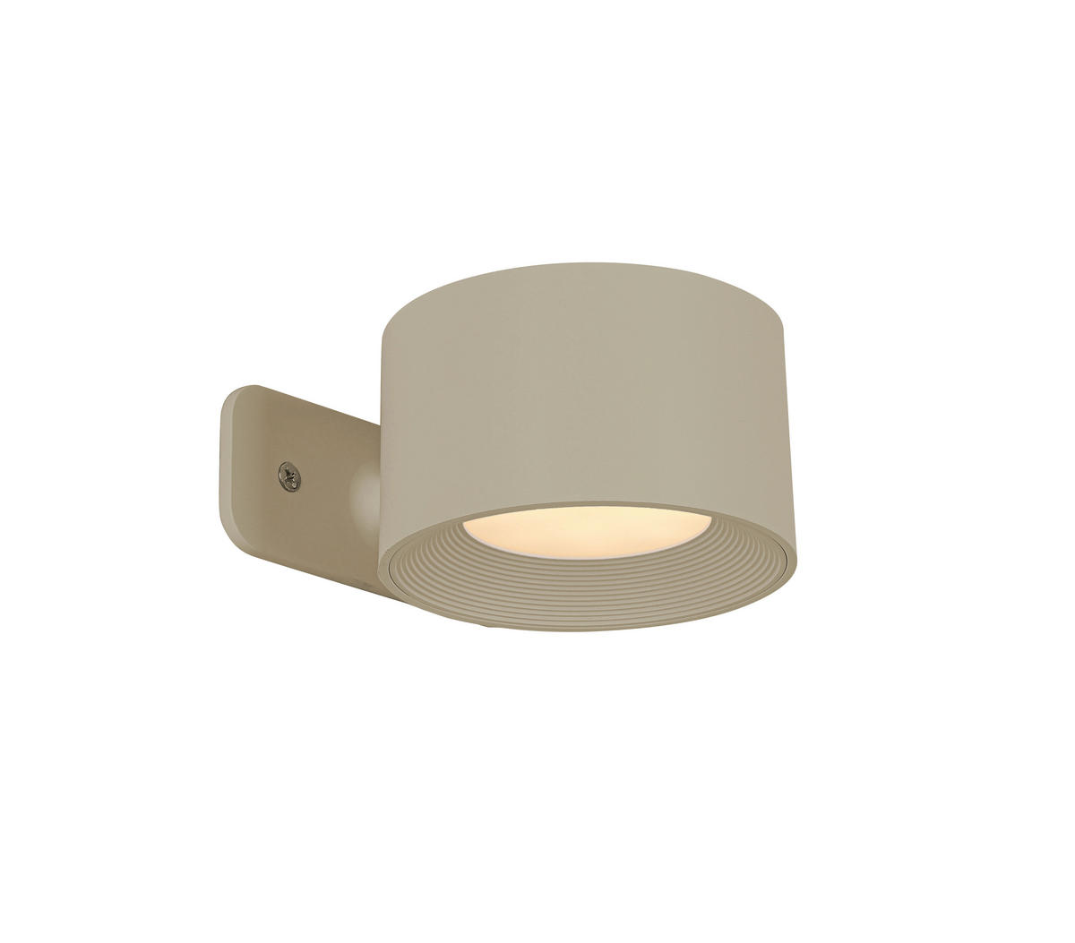 AKKU-WANDLEUCHTE Spot 9,2/8/4,5 cm   - Sandfarben, Basics, Kunststoff/Metall (9,2/8/4,5cm) - Novel