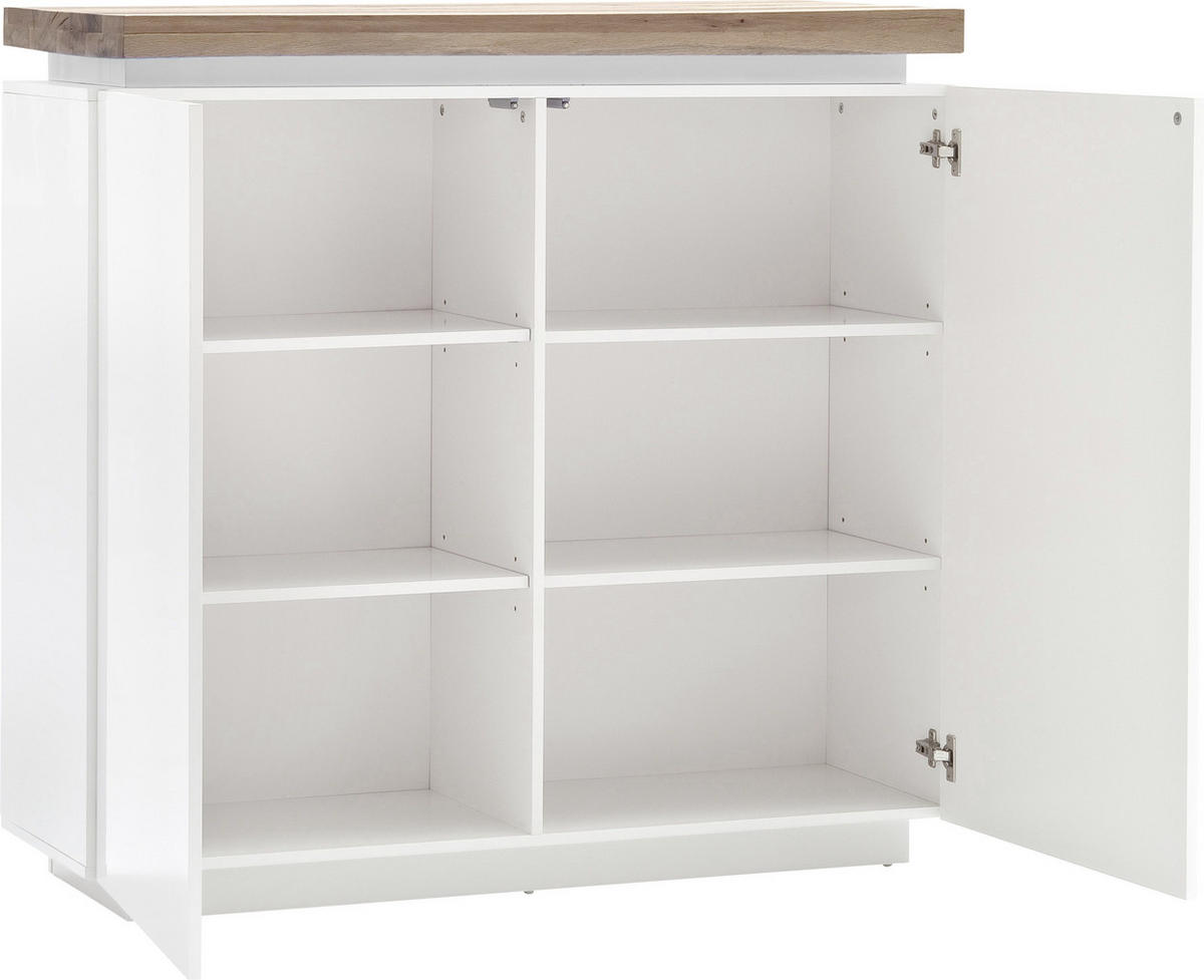 KOMMODE 120/114/40 cm  in Weiß, Eichefarben  - Eichefarben/Weiß, Design, Holz/Holzwerkstoff (120/114/40cm)