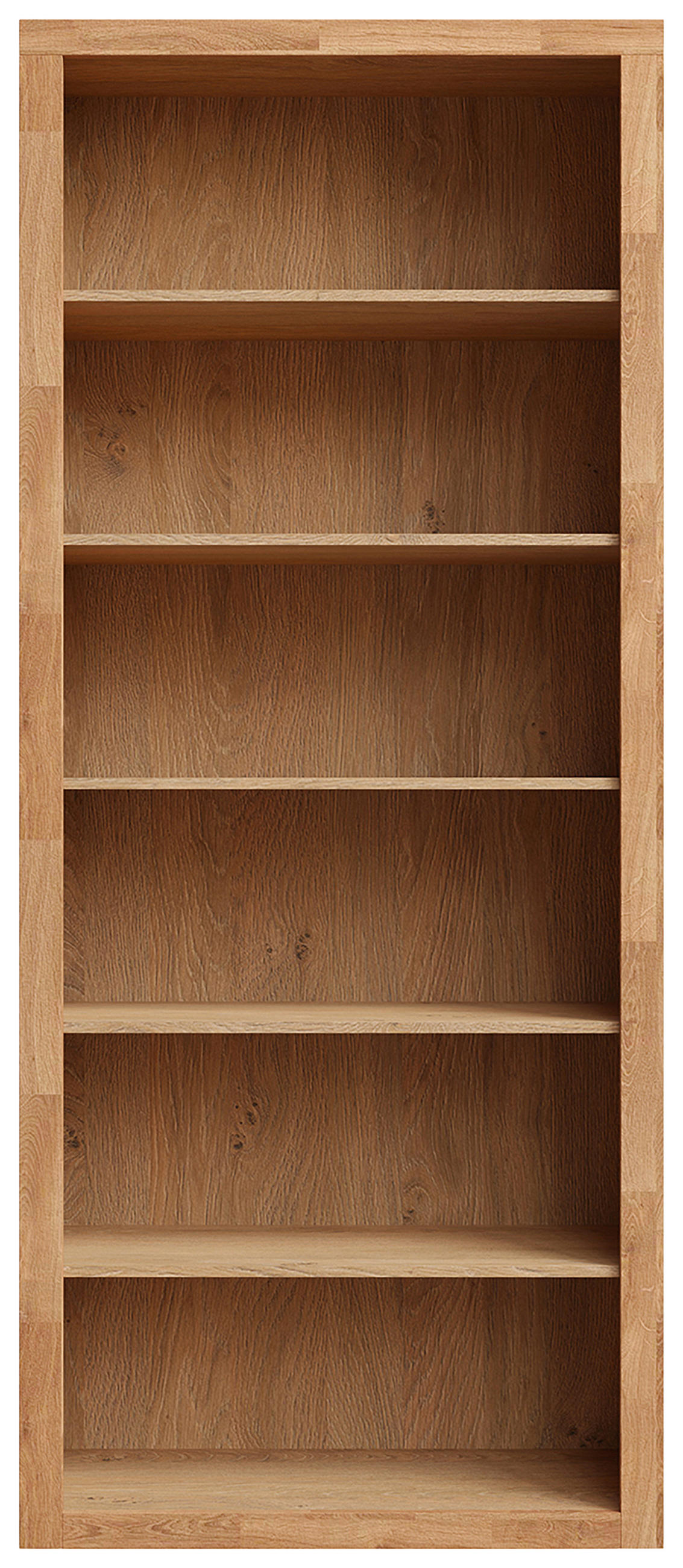 Thumbnail - Linea Natura Regal Yes, Eiche, Holzwerkstoff, Eiche, massiv, 5 Fächer, 90x212x42 cm, Beimöbel erhältlich, stehend, in ve...