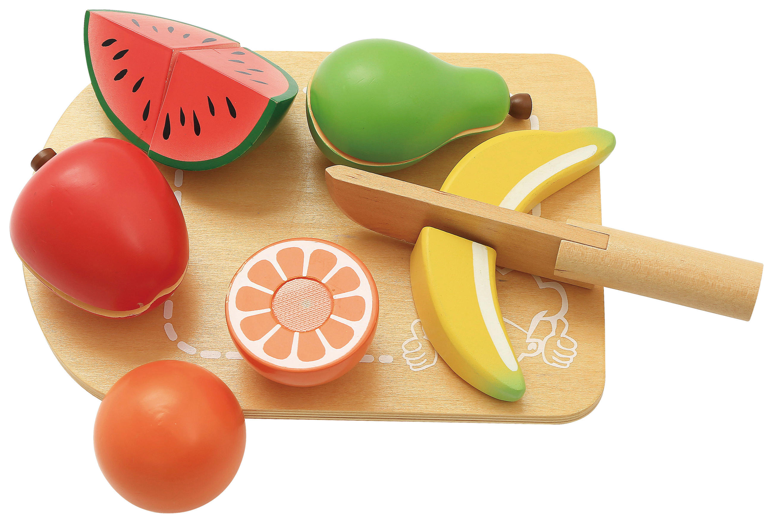 SCHNEIDESET OBST - Gelb/Rot, Basics, Holz (14,5/20cm) - My Baby Lou