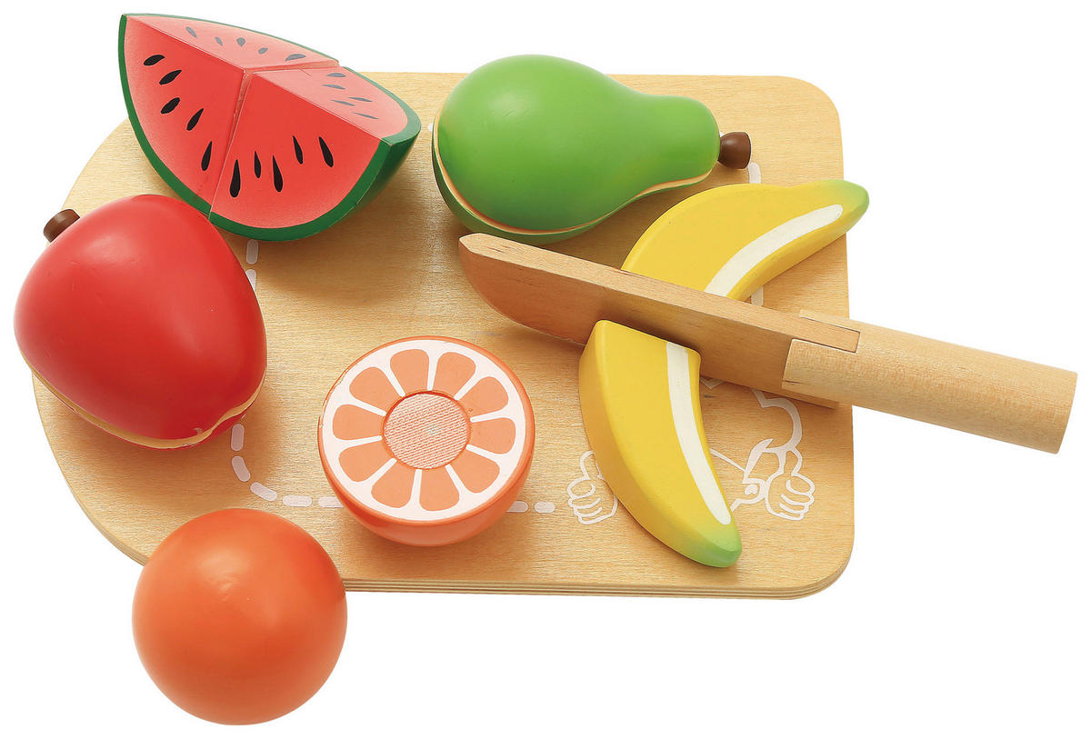 SCHNEIDESET OBST - Gelb/Rot, Basics, Holz (14,5/20cm) - My Baby Lou