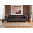 BIGSOFA  in Echtleder Dunkelbraun  - Dunkelbraun/Buchefarben, KONVENTIONELL, Leder/Holz (255/70/110cm) - Carryhome