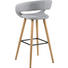 BARSKI STOL, svetlo siva - hrast/svetlo siva, Design, tekstil/les (56/97/38cm) - Carryhome BARSKI STOL, svetlo siva - hrast/svetlo siva, Design, tekstil/les (56/97/38cm) - Carryhome