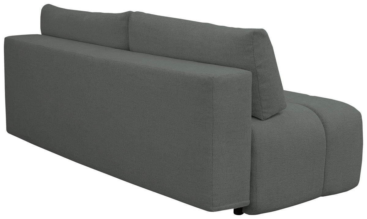BOXSPRINGSOFA in Chenille Dunkelgrün  - Dunkelgrün/Schwarz, MODERN, Kunststoff/Textil (210/72/105cm) - Cantus