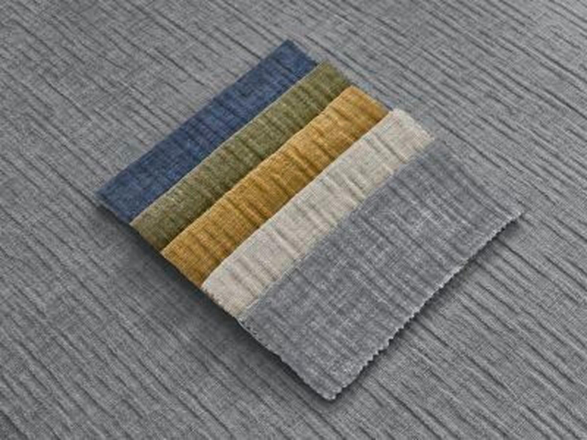 ECKSOFA Ottomane rechts  ATILLA Dunkelgrau Struktur  - Dunkelgrau/Schwarz, MODERN, Kunststoff/Textil (244/149cm)