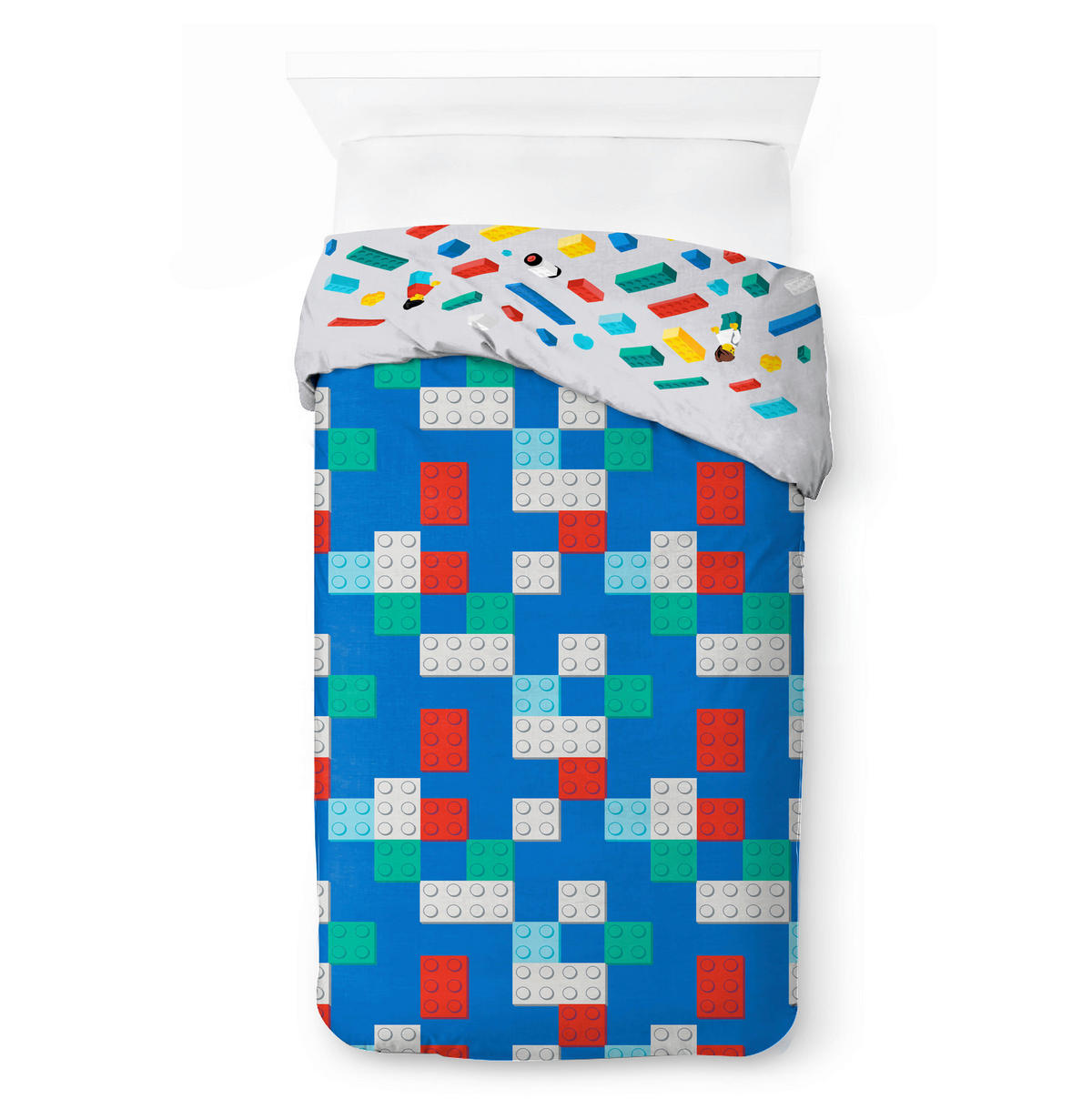 KINDERBETTWÄSCHE Lego Lets Build 135/200 cm  - Blau, Basics, Textil (135/200cm)