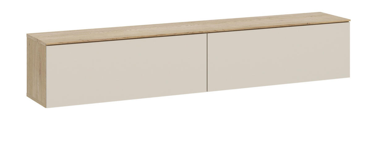 LOWBOARD  in 160/37,6/35 cm  - Kaschmir/Eichefarben, Design, Holzwerkstoff (160/37,6/35cm) - Livetastic