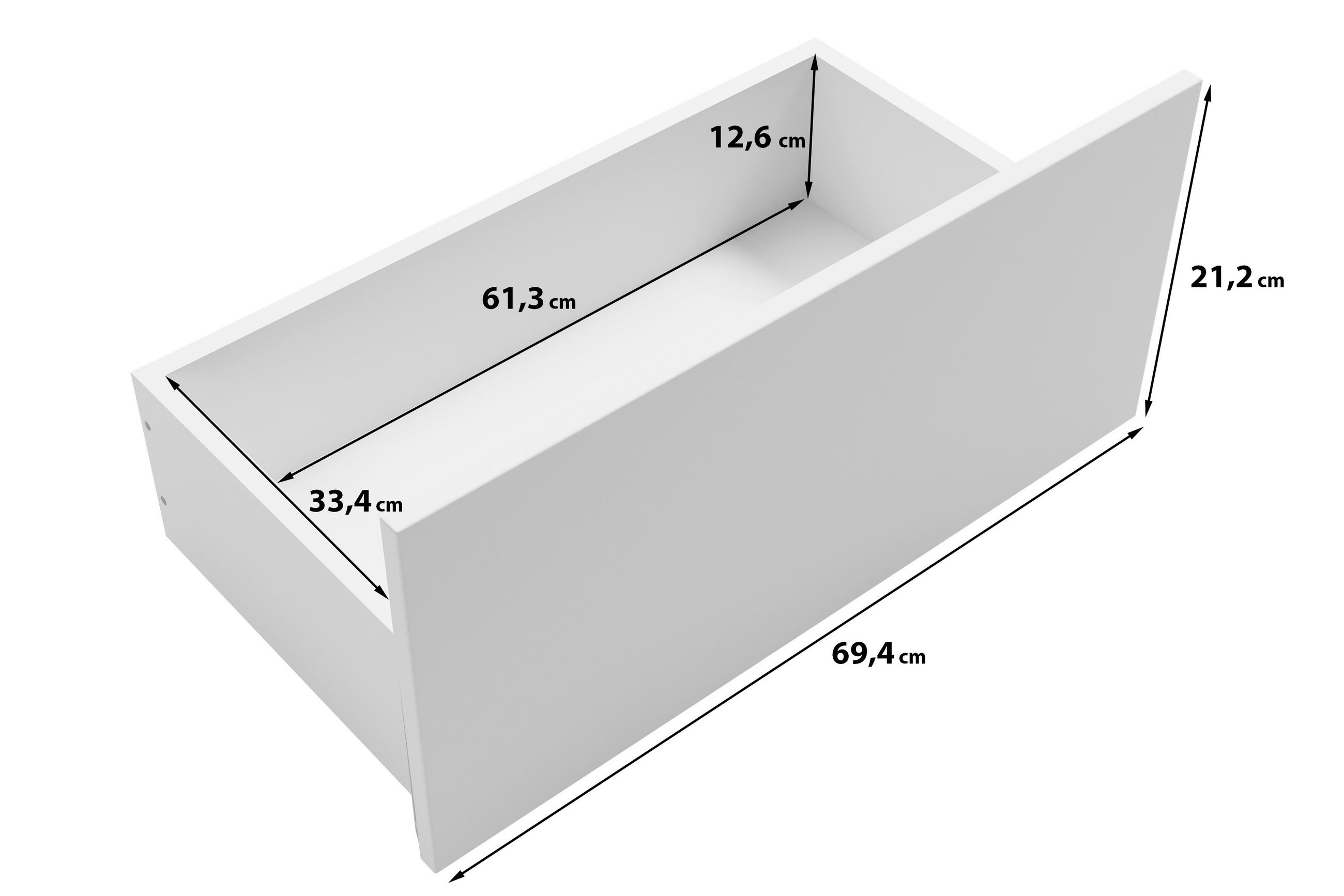 HÖG BYRÅ  70/170/39 cm 3 låda(or)  - svart, Design, trämaterial/plast (70/170/39cm) - P & B