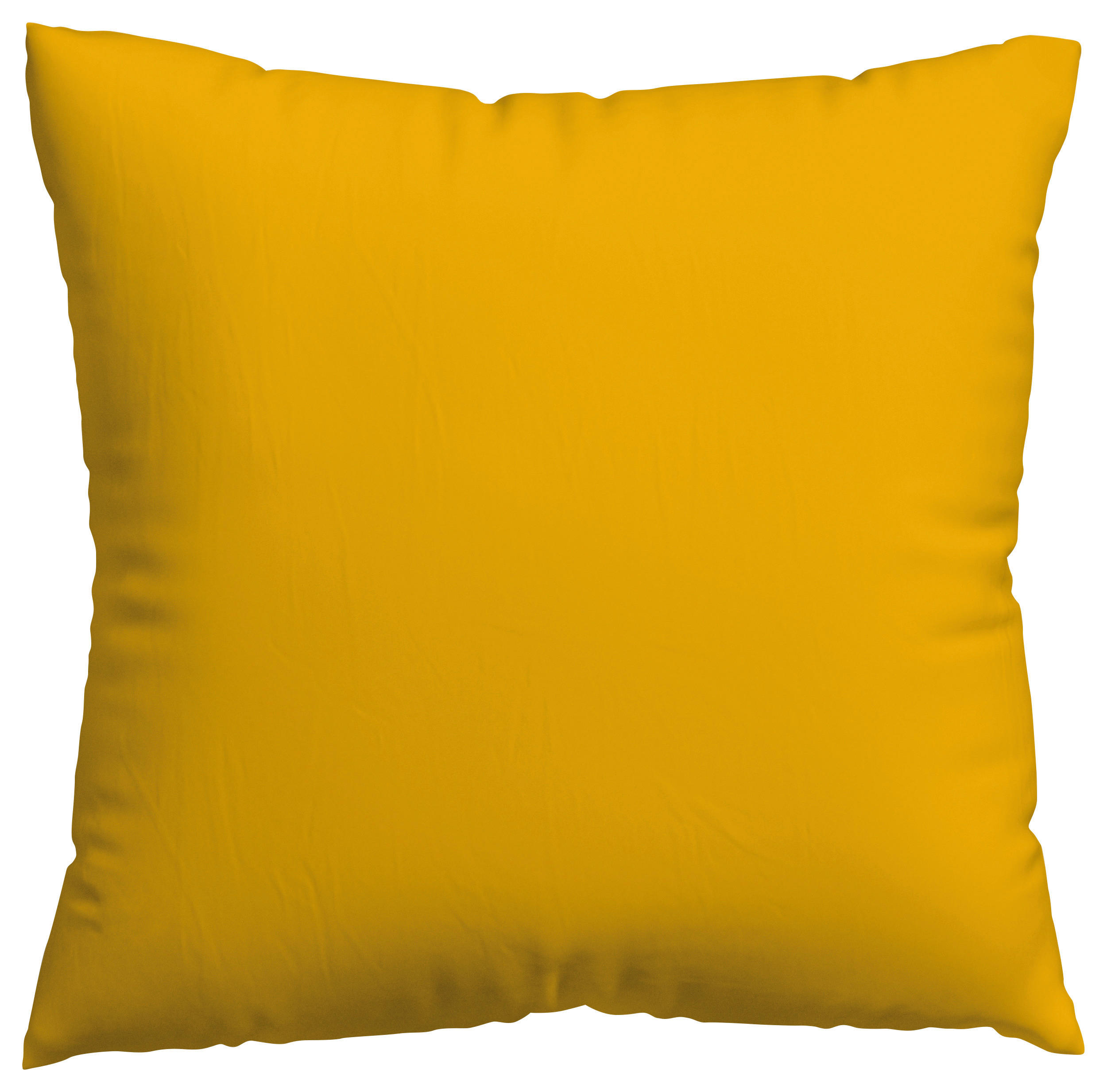 KISSENHÜLLE WOVEN SATIN 40/40 cm  - Currygelb, Basics, Textil (40/40cm) - Schlafgut