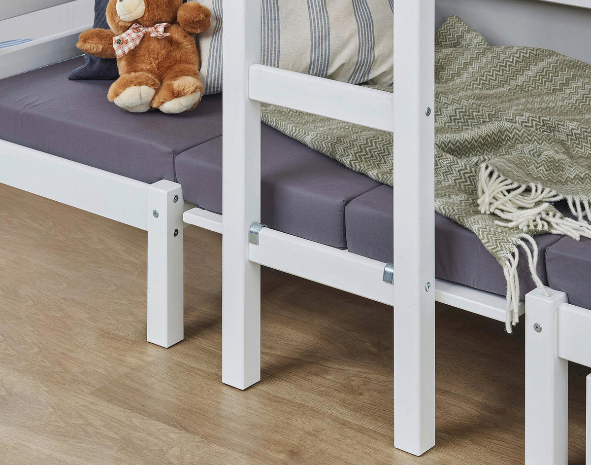 ETAGENBETT - Weiß, MODERN, Holz (90/200cm) - MID.YOU