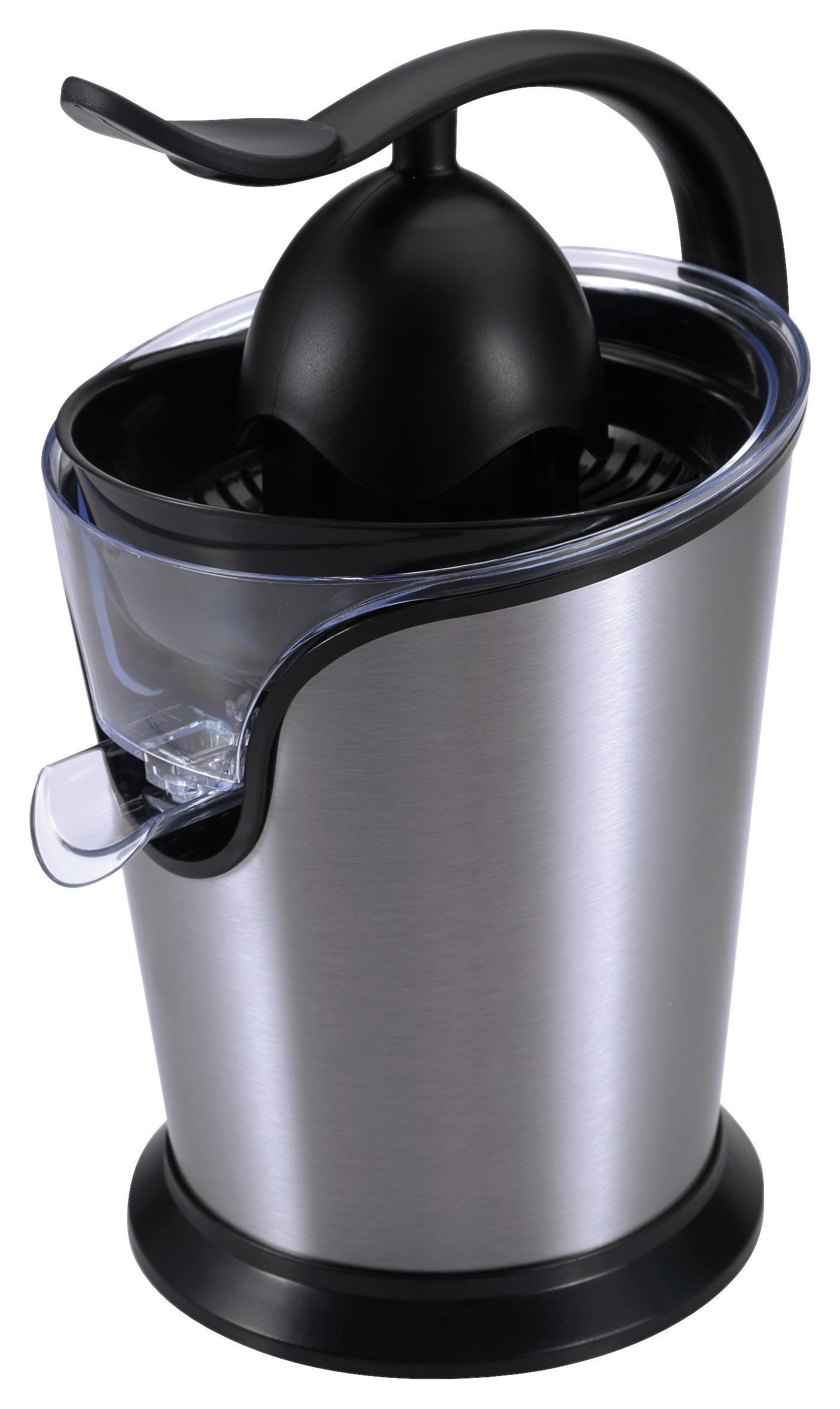 ZITRONENPRESSE  - Edelstahlfarben/Transparent, Basics, Kunststoff/Metall (18,5/18,5/30cm) - Masterpro