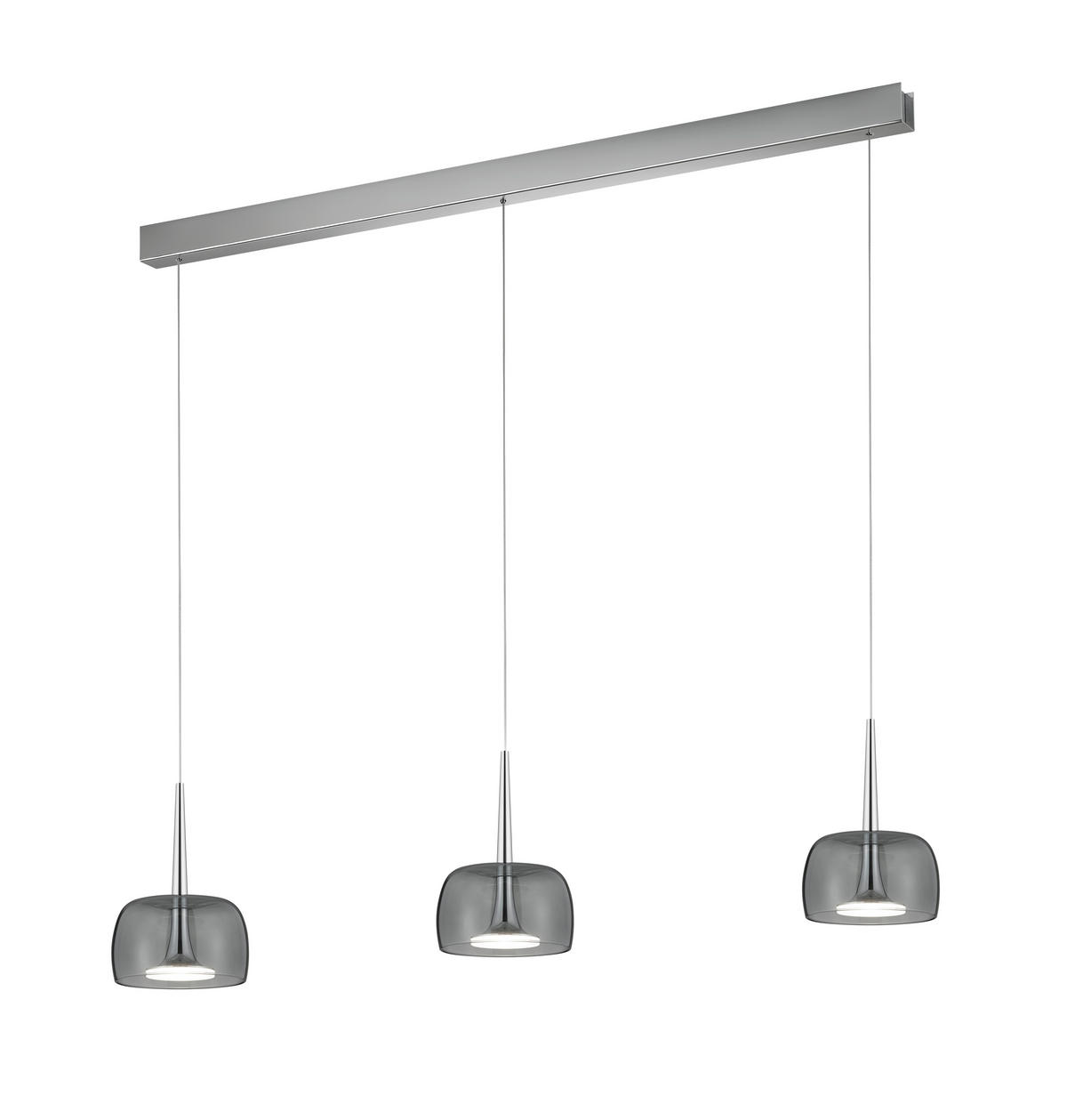 LED-HÄNGELEUCHTE Flute 110/4/200 cm  - Chromfarben, Design, Metall (110/4/200cm) - Helestra