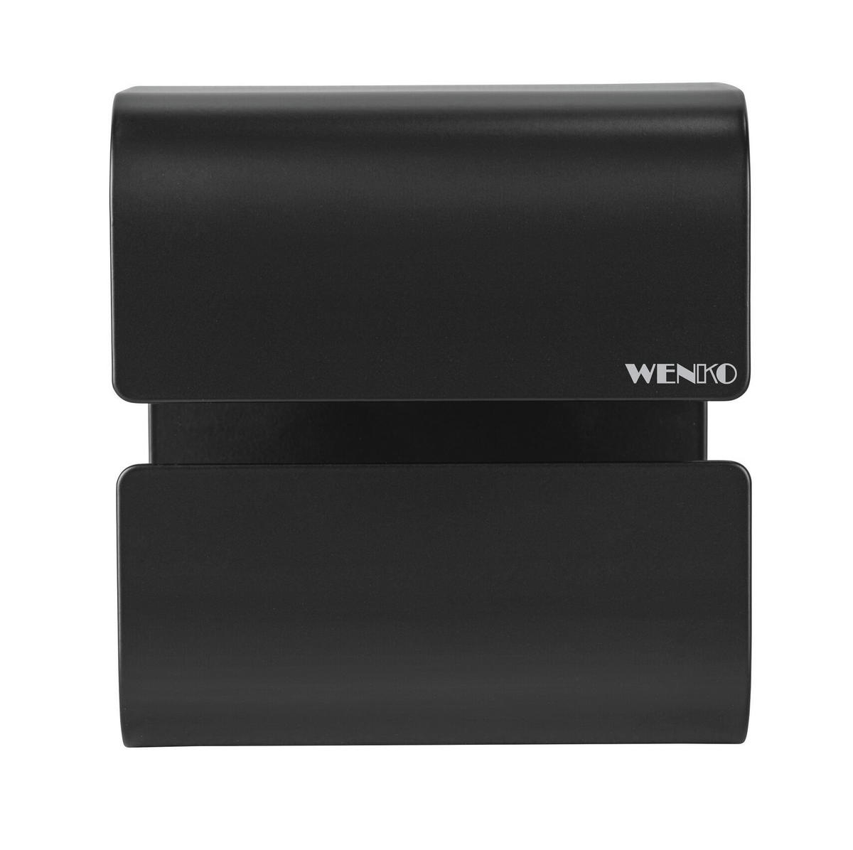 TOILETTENPAPIERHALTER - Schwarz, MODERN, Metall (14/14,5/13,7cm) - Wenko
