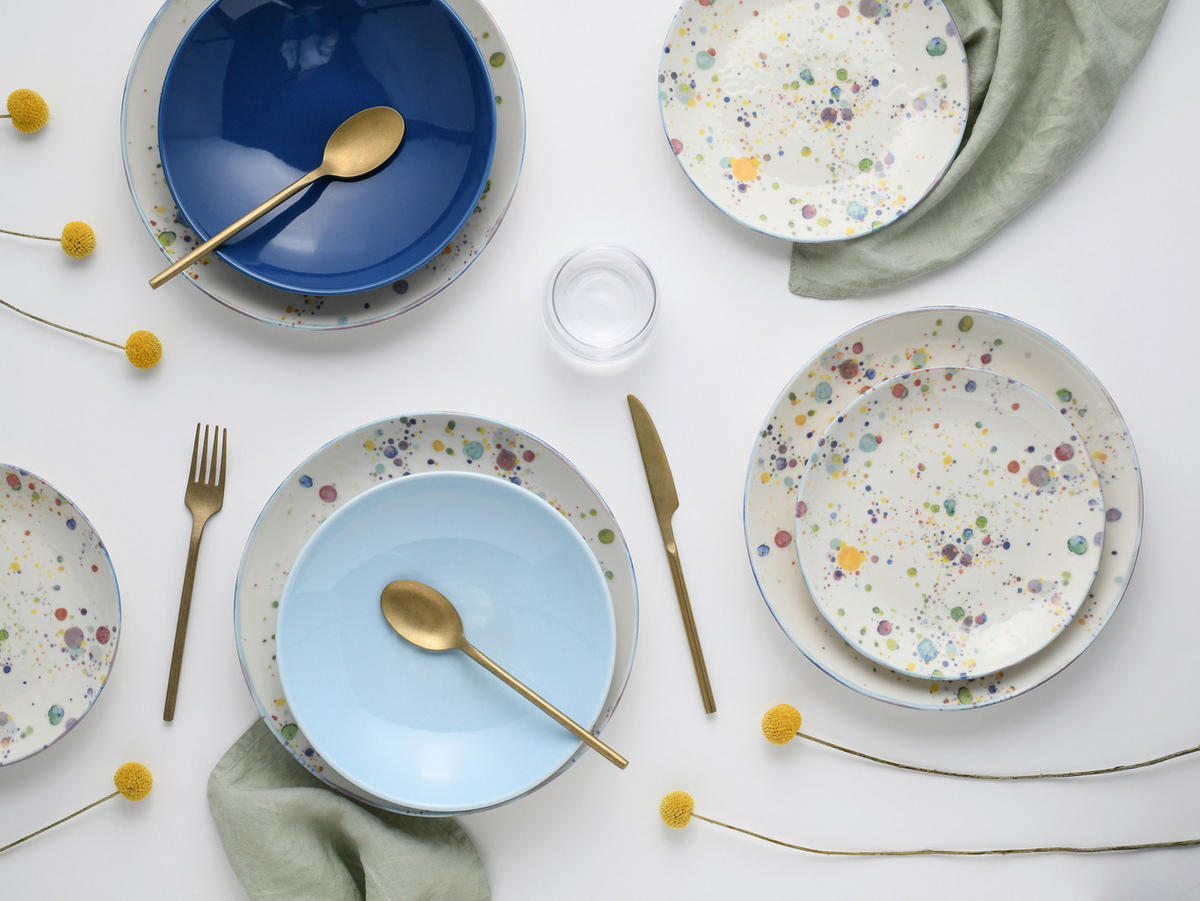 SERVIS Candy Drops Mix 12 delar  - blå/multicolor, Basics, keramik (31,5/31,5/38cm) - Creatable