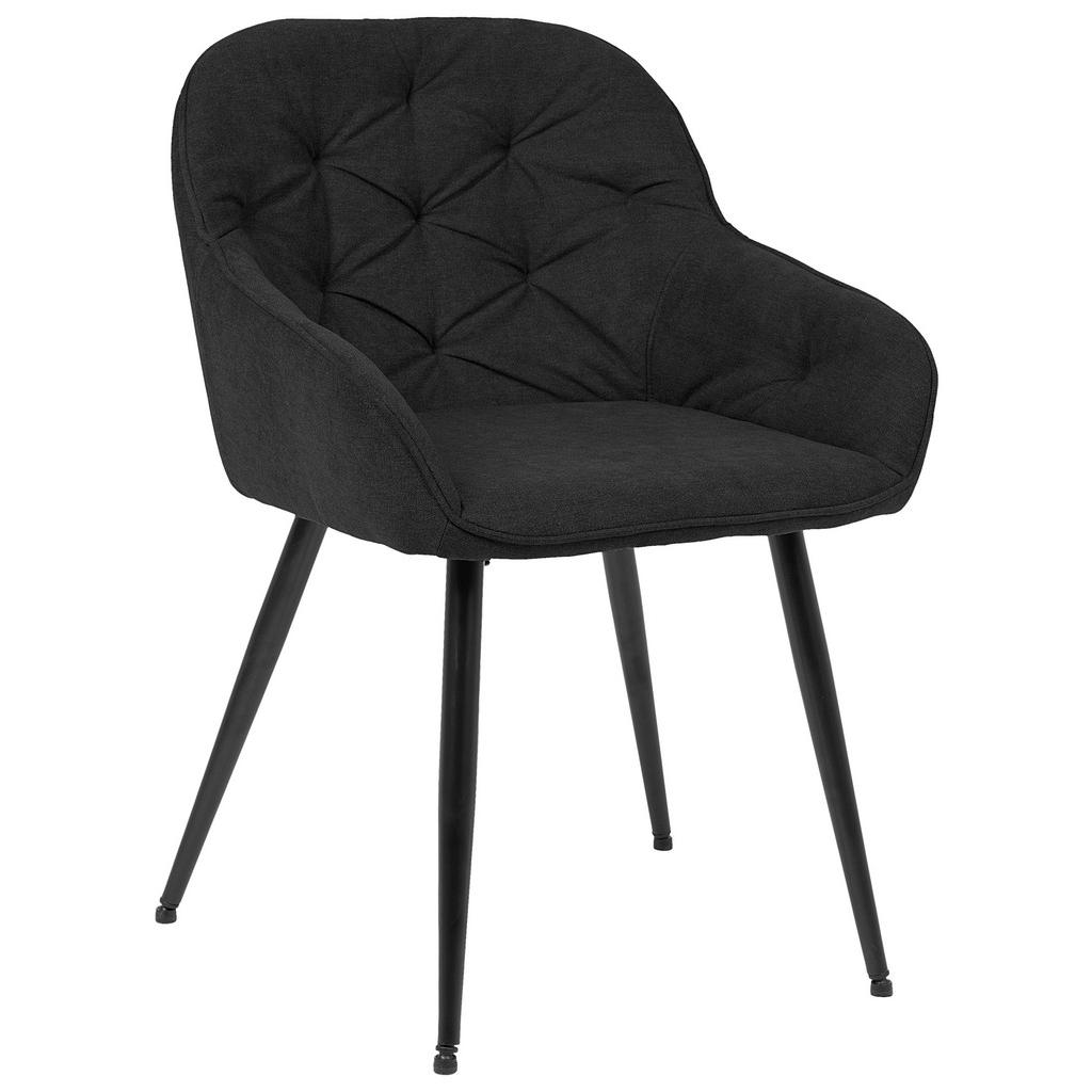 Livetastic ŽIDLE S PODRUČKAMI, železo, tkaná látka, antracitová