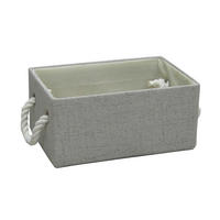 REGALKORB 28/18/13 cm   - Beige/Grau, Basics, Kunststoff/Textil (28/18/13cm) - Landscape