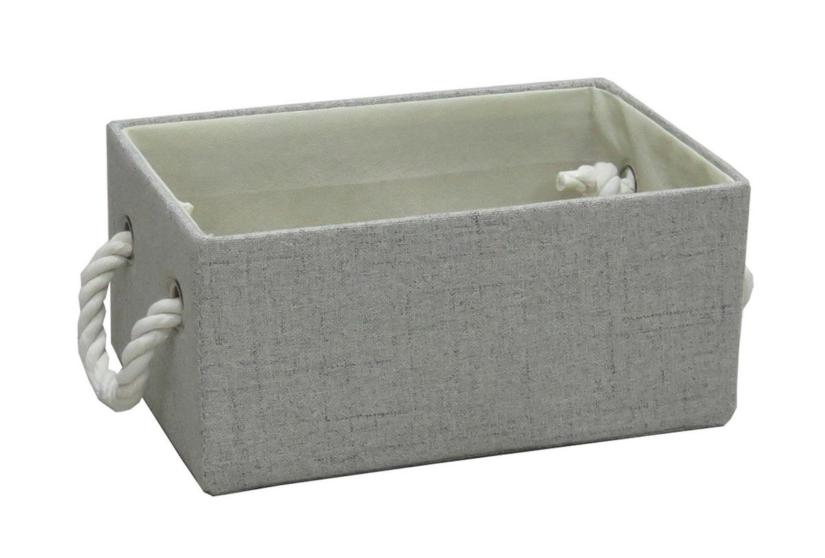 REGALKORB 28/18/13 cm   - Beige/Grau, Basics, Kunststoff/Textil (28/18/13cm) - Landscape