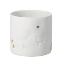 TEELICHTHALTER - Weiss, Basics, Keramik (7/6,5cm)