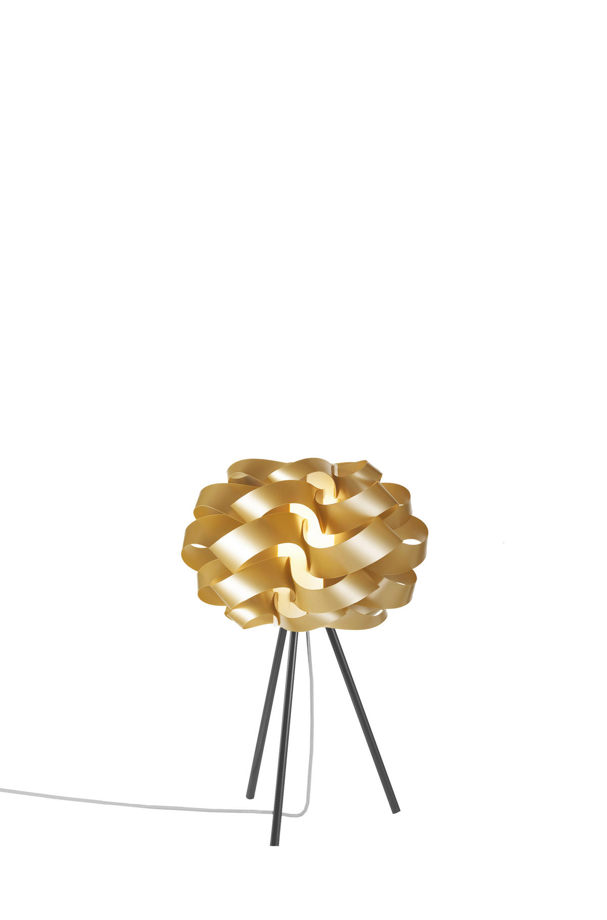 TISCHLEUCHTE - Goldfarben, KONVENTIONELL, Kunststoff/Metall (40/62cm)
