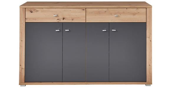 GARDEROBE 222/199/38 cm  - Graphitfarben/Eiche Artisan, Design, Holzwerkstoff (222/199/38cm) - Xora