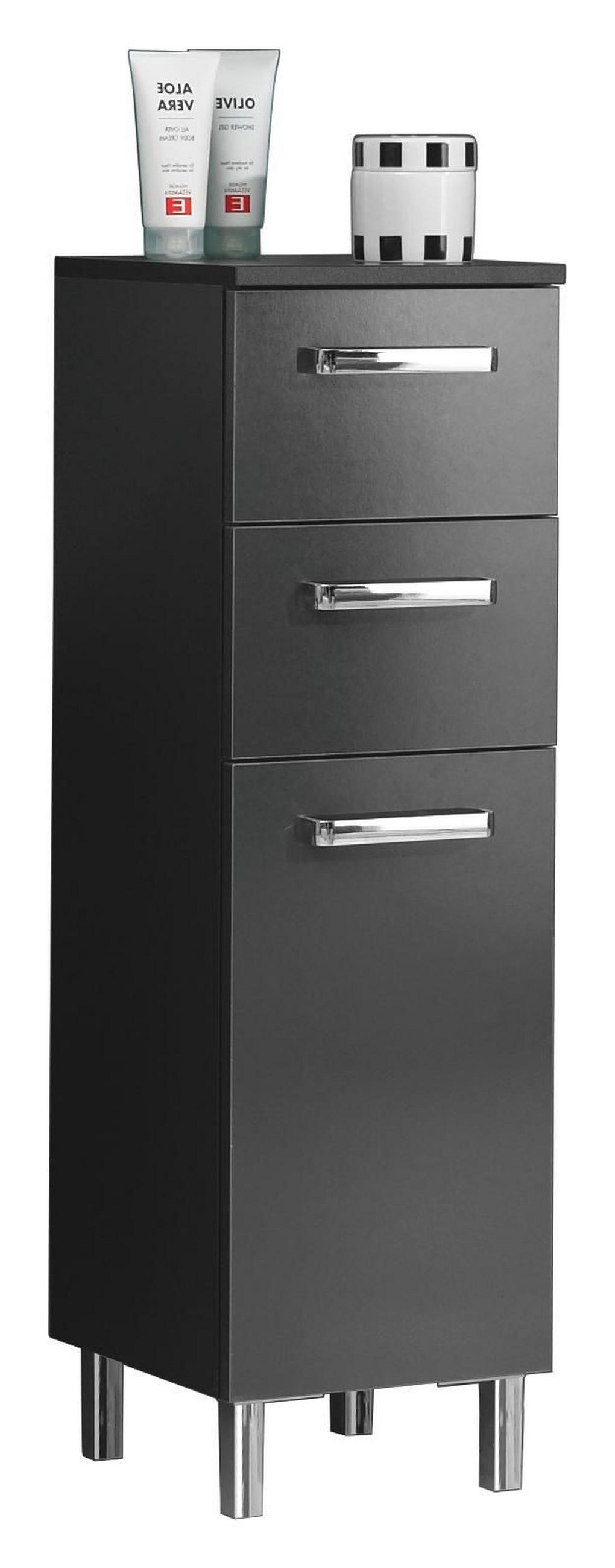 UNDERSKÅP  - silver/antracit, Klassisk, metall/trämaterial (30/100,5/33cm) - Carryhome