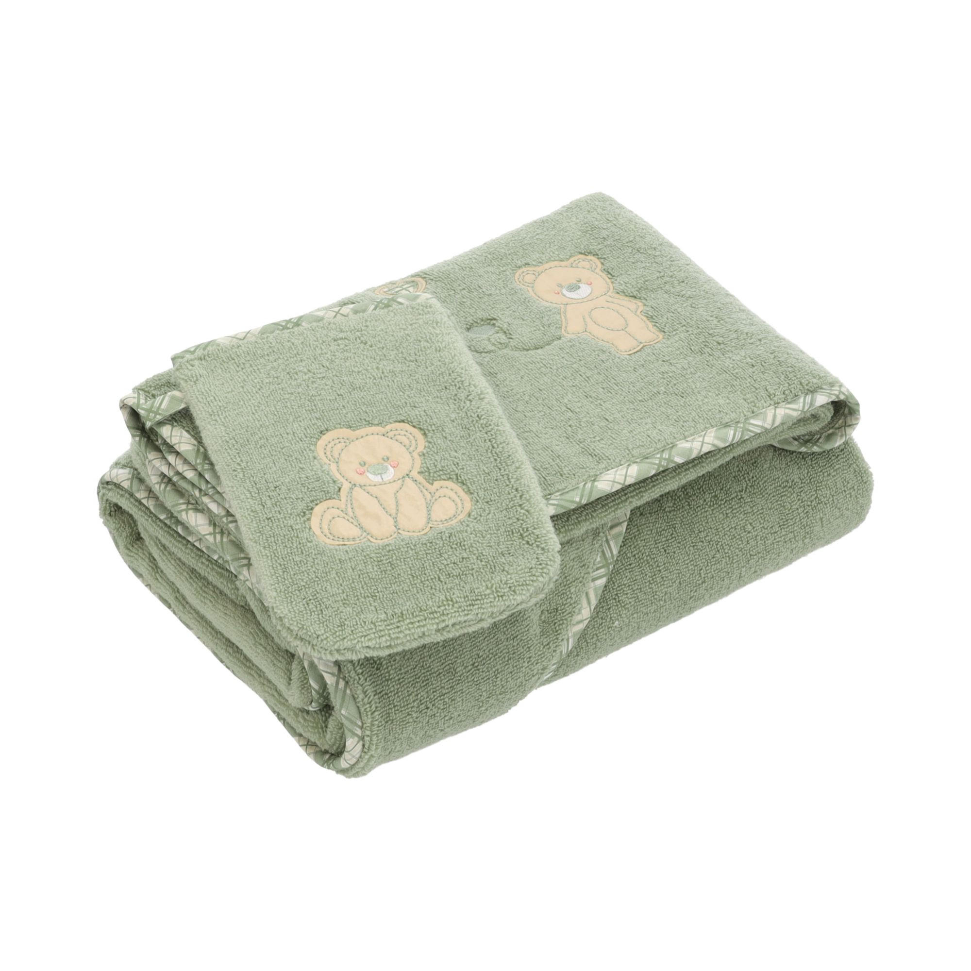 FROTTIERSET Teddy Bear Set Grün 3-teilig  - Grün, Trend, Textil - Vossen