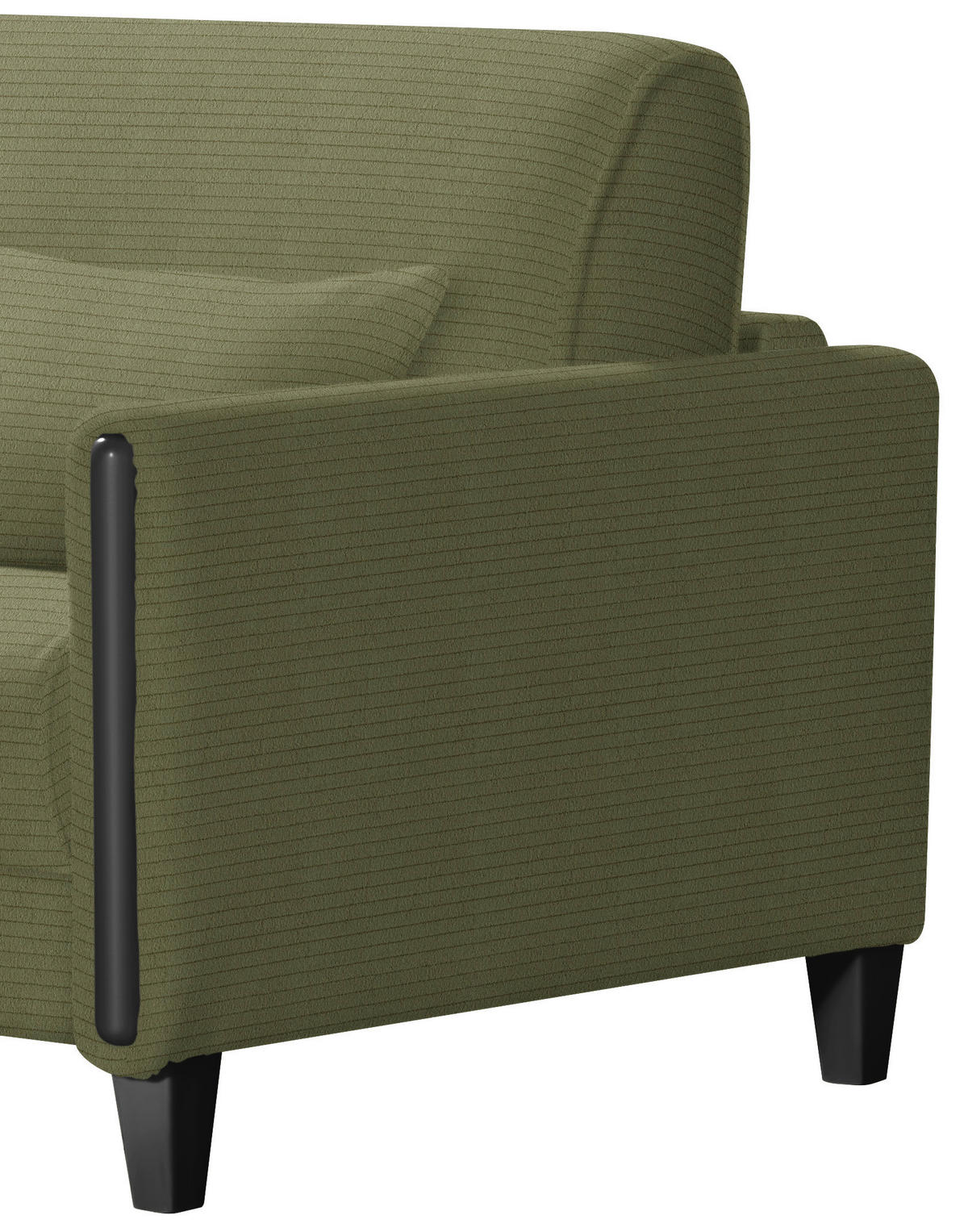 SCHLAFSOFA in Holz, Textil Schwarz, Olivgrün  - Schwarz/Olivgrün, Design, Holz/Textil (174/88/104cm) - Niels Andersson